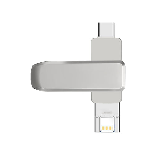 Turbo Memory 3-in-1 USB Flash Drive – USB-C & Lightning Phone Storage