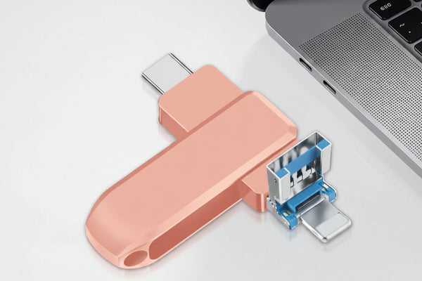 Turbo Memory 3-in-1 USB Flash Drive – USB-C & Lightning Phone Storage