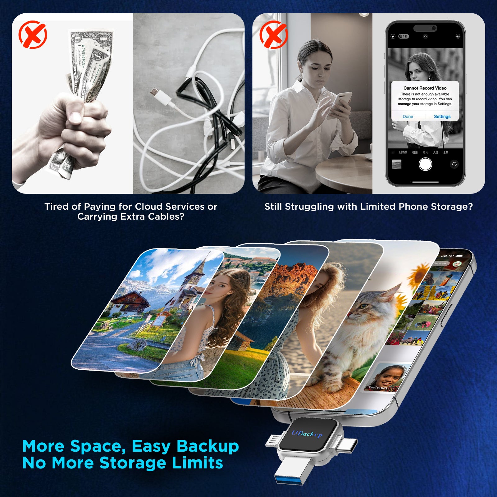 Turbo Memory 4-in-1 USB Flash Drive – Easy Backup & File Transfer