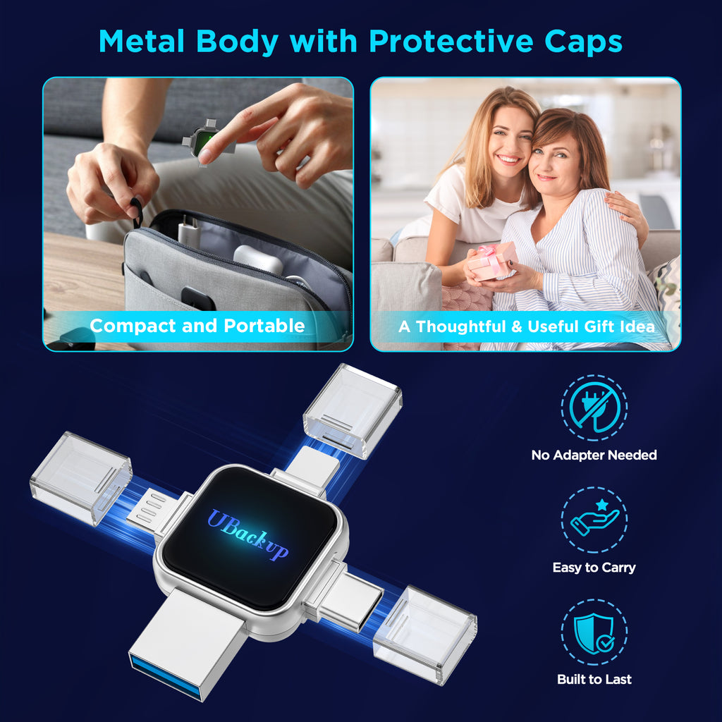 Turbo Memory 4-in-1 USB Flash Drive – Easy Backup & File Transfer