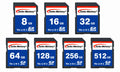 Turbo Memory High-Speed SD Card V30 U3 Class 10 - 8GB to 512GB