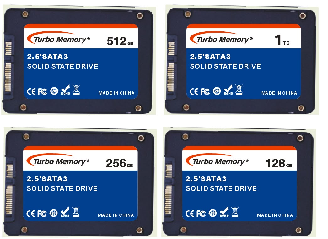 Turbo Memory 2.5" SATA III Internal SSD - 128GB, 256GB, 512GB, 1TB Solid State Drive